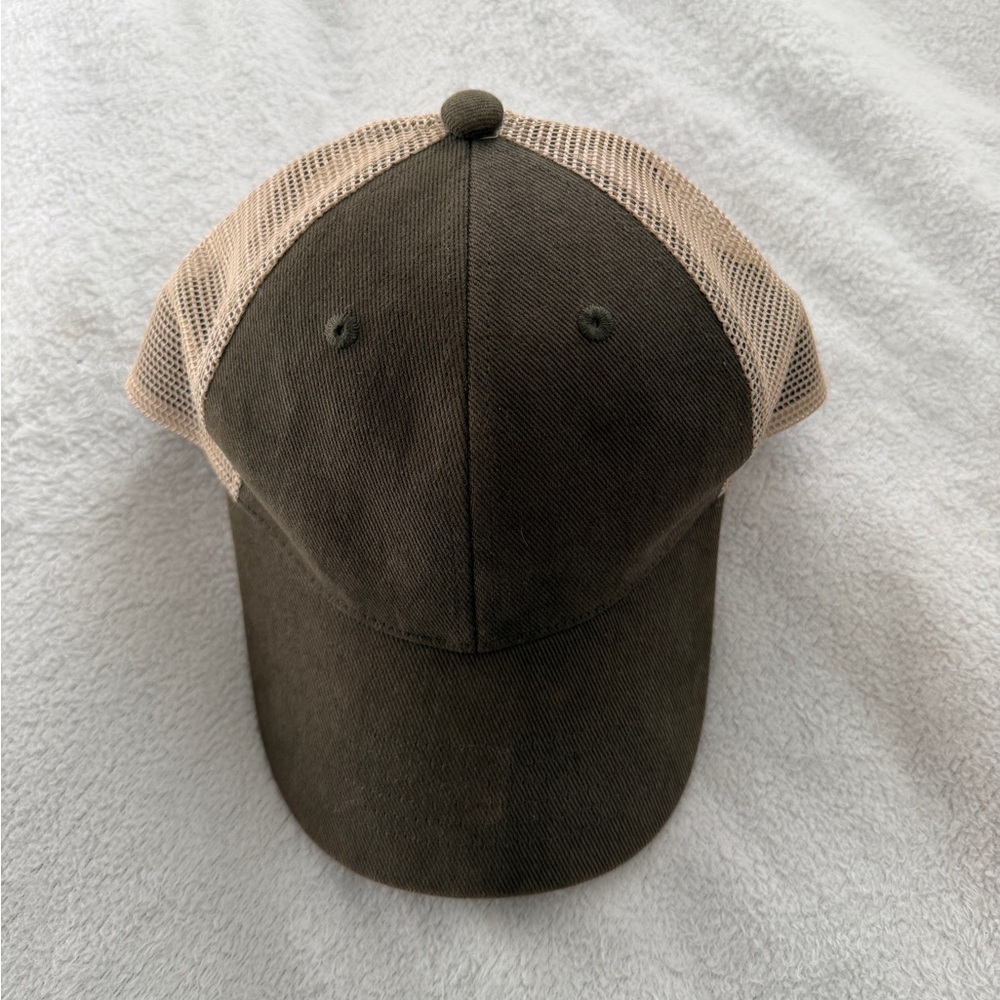 Brandy Melville Olive and Beige Mesh Cap
